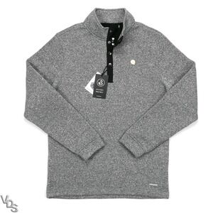NEW! Swannies Wolff Fleece Snap-T Men's S Fried Egg Golf Logo /Gray & Black